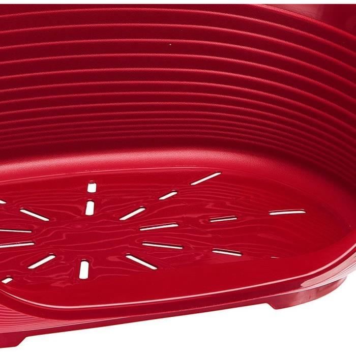 Cestino - FERPLAST - SIESTA DELUXE 4 - Bordeaux - Ovale - Interno - Antiscivolo
