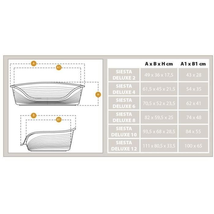 Cestino - FERPLAST - SIESTA DELUXE 4 - Bordeaux - Ovale - Interno - Antiscivolo