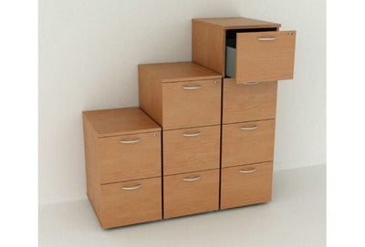 Classificatore in legno per ufficio a 4 cassetti cm. 49x55x141,2h