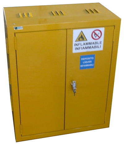 Armadio per stoccaggio prodotti infiammabili ad ante battenti, per comburenti e vernici cm. 70x40x85H