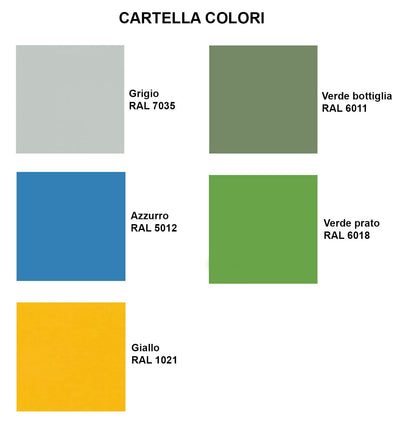 Armadio basso in lamiera per officine con ante a battente fornito monoblocco cm. 100x50x100h