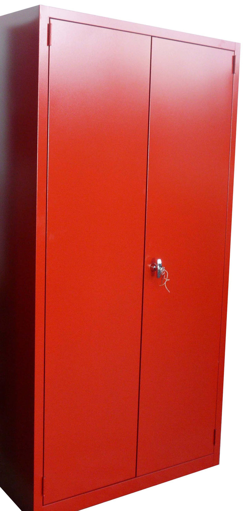 Armadio colore rosso per dispositivi di protezione individuale con 2 ante a battente e serratura cm. 100x40x200h
