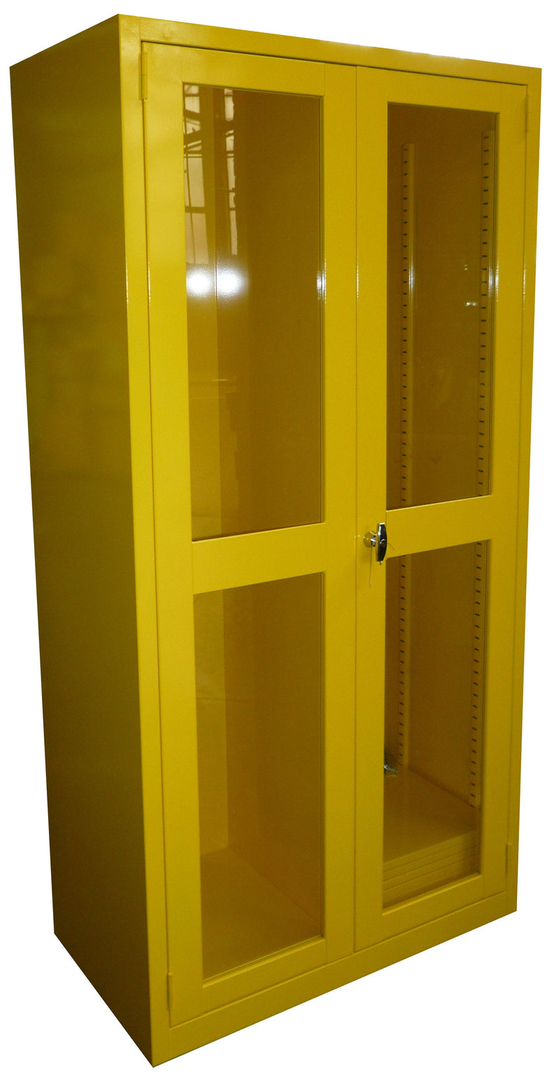 Armadio monoblocco in lamiera con ante battenti in policarbonato per DPI cm. 100x50x200h