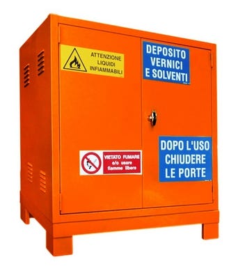 Armadio di sicurezza per prodotti infiammabili comburenti e vernici cm. 100x55x100H
