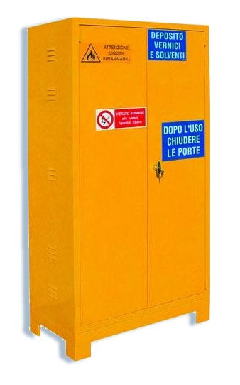 Armadio sicurezza per prodotti infiammabili comburenti e vernici cm. 100x55x200H