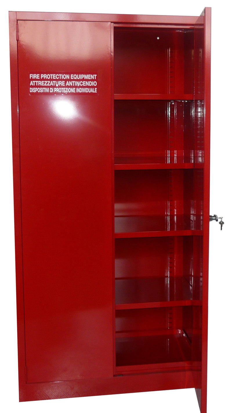 Armadio metallico monoblocco ad ante battenti con serratura per dispositivi di protezione individuale cm. 100x45x200h