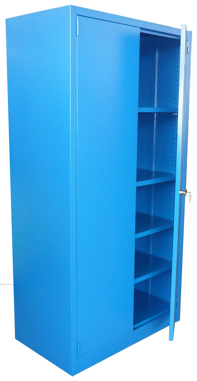 Armadio in lamiera sp. 12/10 monoblocco con 4 ripiani regolabili cm. 100x50x200h