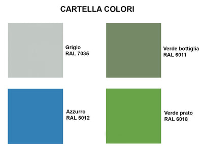 Armadio in lamiera sp. 12/10 monoblocco con 4 ripiani regolabili cm. 100x50x200h