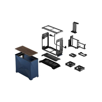 Case per PC - FRACTAL DESIGN - Era 2 Midnight Blue - m-ITX, 2 ventole da 120 mm, USB3.1 Type C, scheda riser PCIe 4.0