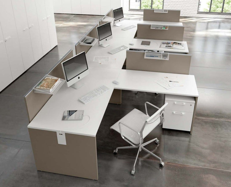 Allungo laterale per scrivania OFFICE con gamba pannellata in melaminico