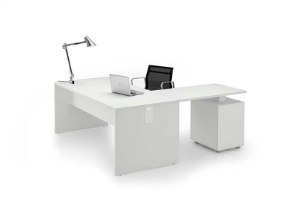 Allungo laterale per scrivania OFFICE con gamba pannellata in melaminico