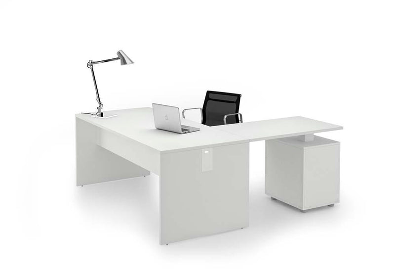 Allungo laterale per scrivania OFFICE con gamba pannellata in melaminico