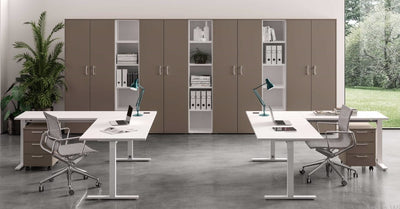 Allungo laterale per scrivania OFFICE con gamba a "T" in metallo prof. 60 cm.