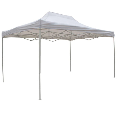 Gazebo Pieghevole Impermeabile Bianco in Alluminio 3x4,5m