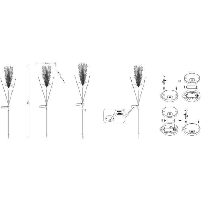 Decorazione luminosa - GALIX - G4515 - Energia solare: Spolverino