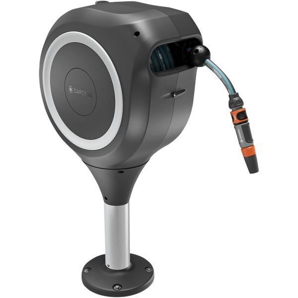 Avvolgitubo automatico per terrazzo - GARDENA - RollUp - M - Bianco - Lunghezza 20 m - Tubo 13 mm