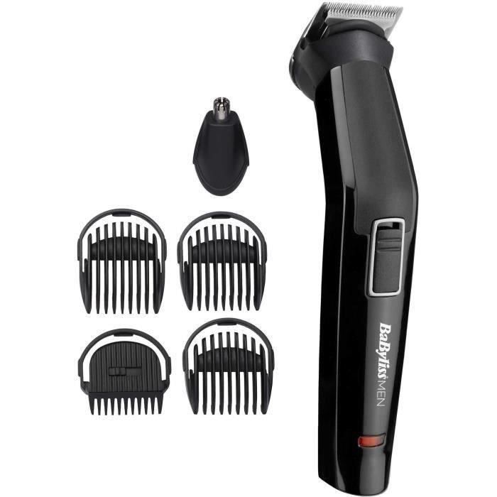 BABYLISS MT725E - Rifinitore multifunzione 6 in 1 - Cordless - Autonomia 60min - 2 accessori intercambiabili - Testine lavabili