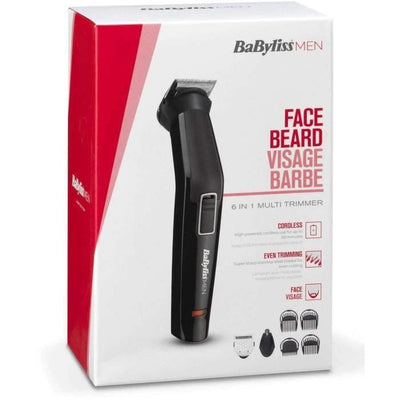 BABYLISS MT725E - Rifinitore multifunzione 6 in 1 - Cordless - Autonomia 60min - 2 accessori intercambiabili - Testine lavabili