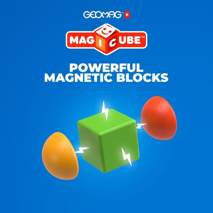 Blocchi magnetici - GEOMAG - Magicube 061 - 8 pezzi - Impilabili - Plastica riciclata