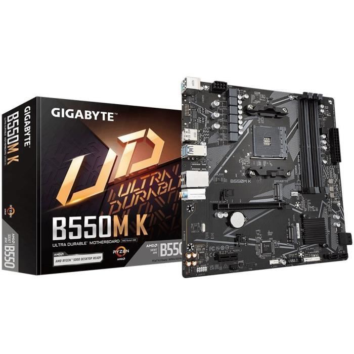 Scheda madre - GIGABYTE - B550M K - Socket AM4 - DDR4 fino a 128 GB - PCIe 4.0 x16