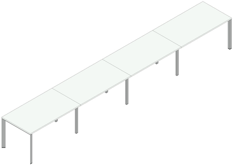 Composizione scrivanie da ufficio direzionale cm. 560/640/720/800x80x74h