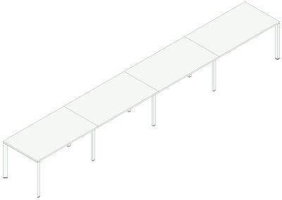 Composizione scrivanie da ufficio direzionale cm. 560/640/720/800x80x74h