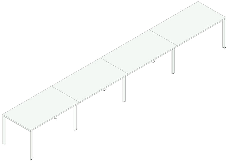 Composizione scrivanie da ufficio direzionale cm. 560/640/720/800x80x74h