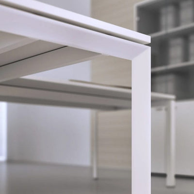 Composizione scrivanie da 4 persone da ufficio cm. 280/320/360/400x165x74h