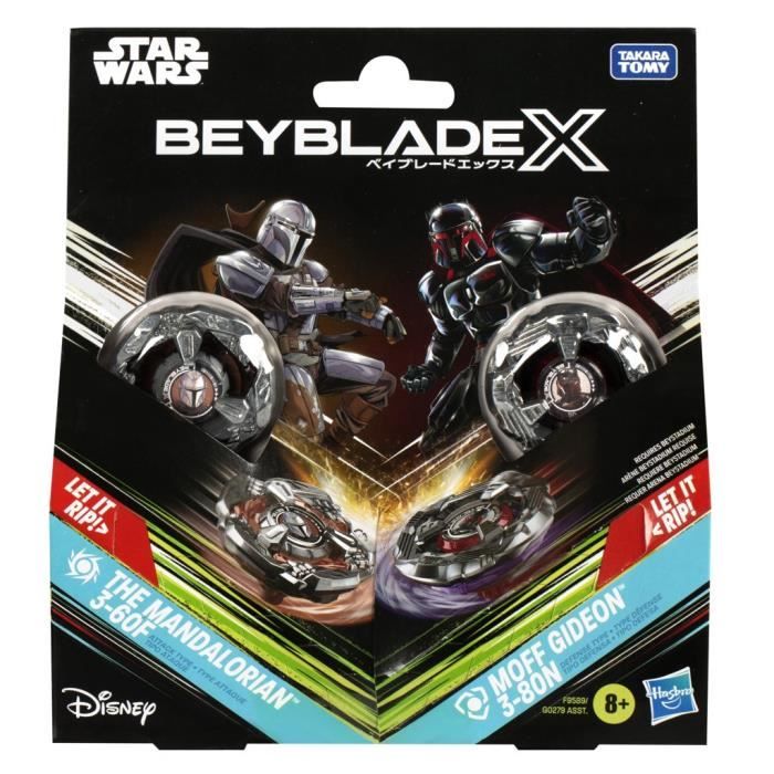 Beyblade X e Star Wars, collaborazione The Mandalorian 3-60F vs. Moff Gideon 3-80N, confezione multipla