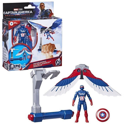 Captain America Flight Control Figure, Marvel Epic Hero Series Captain America: Brave New World, dai 4 anni in su