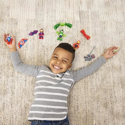 Confezione di statuette degli Avengers in armatura, Marvel Iron Man e i suoi fantastici amici