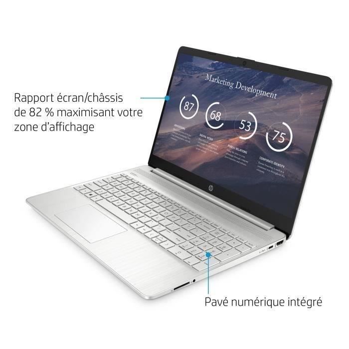 PC portatile HP 15s-eq2090nf - 15 FHD - AMD Ryzen 7-5700U - 16GB RAM - 512GB Storage - Windows 11 - Argento - AZERTY