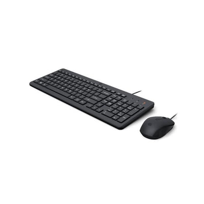 Tastiera e mouse cablati HP 150 Nero, AZERTY, precisa ed ergonomica, tastiera silenziosa, tasti ultrapiatti per una digitazione veloce