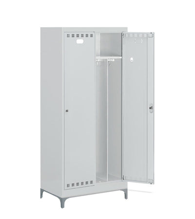 Armadio spogliatoio a 2 posti con divisorio sporco/pulito cm. 80,5x50x195h