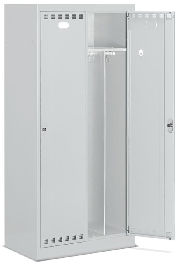 Armadio spogliatoio a 2 posti con divisorio sporco/pulito cm. 80,5x50x195h