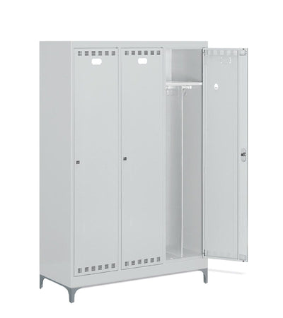Armadio per spogliatoio con tramezza interna a 3 posti cm. 119,5x50x195h