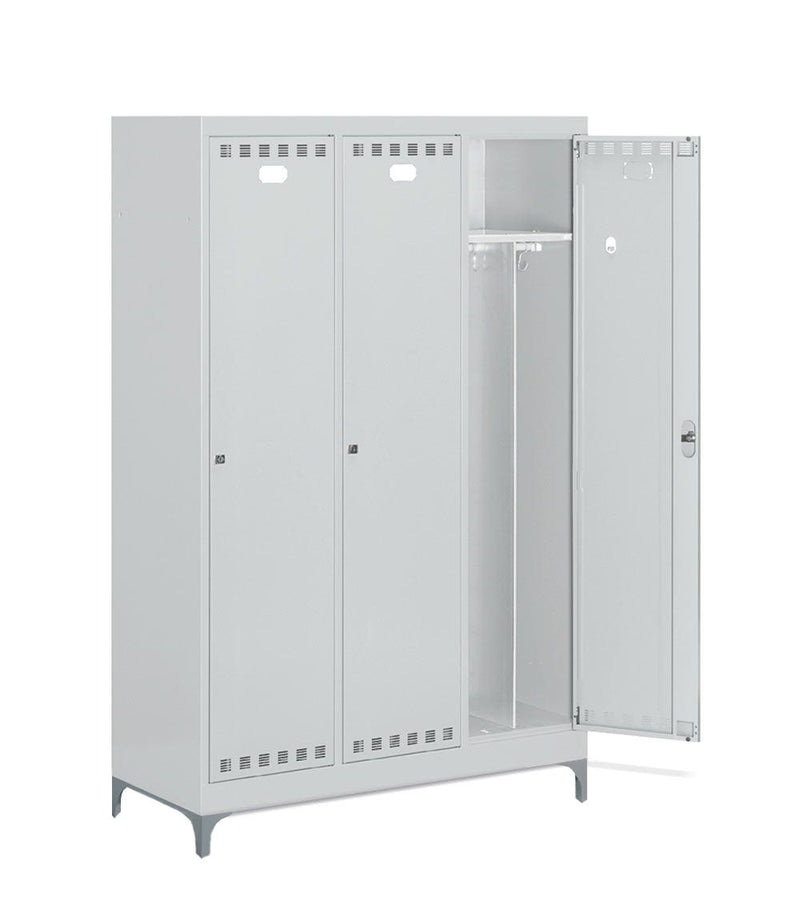 Armadio per spogliatoio con tramezza interna a 3 posti cm. 119,5x50x195h