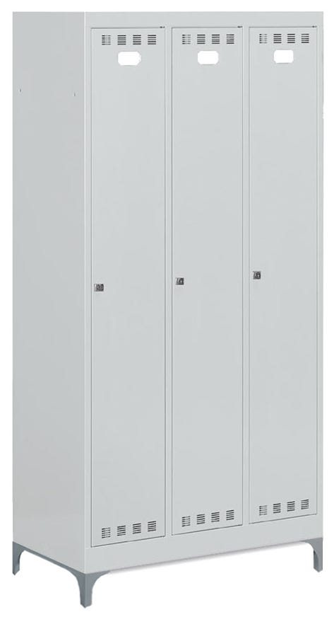 Armadietto per spogliatoio a 3 vani cm. 90x50x195h