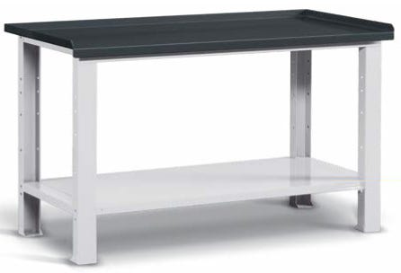 Banco da officina in metallo verniciato cm. 103,1x70x85,5h