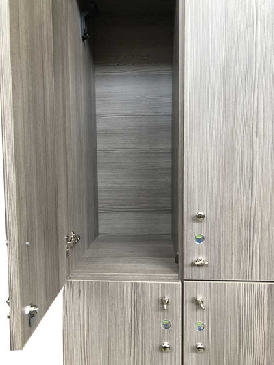 Armadietto spogliatoio in legno a 4 ante battenti cm. 70x47x193/200h