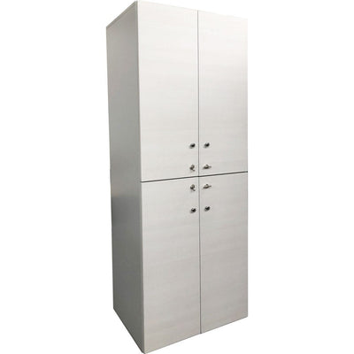 Armadietto spogliatoio in legno a 4 ante battenti cm. 70x47x193/200h