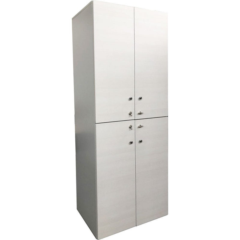 Armadietto spogliatoio in legno a 4 ante battenti cm. 70x47x193/200h