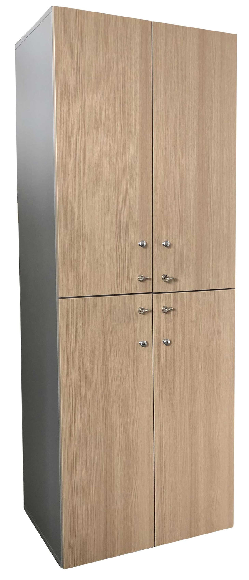 Armadietto spogliatoio in legno a 4 ante battenti cm. 70x47x193/200h