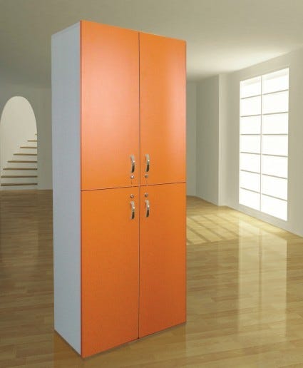 Armadio in legno a 2 posti per spogliatoio cm. 35x47x193/200h