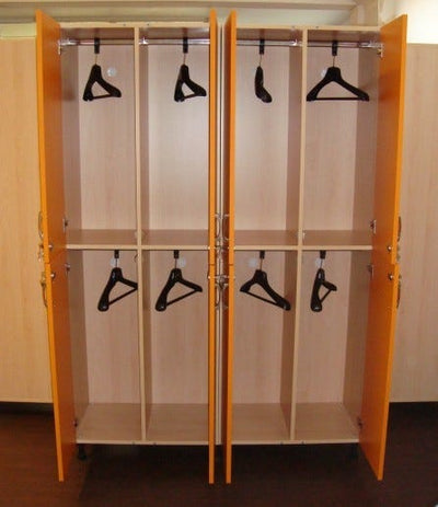 Armadio in legno a 2 posti per spogliatoio cm. 35x47x193/200h