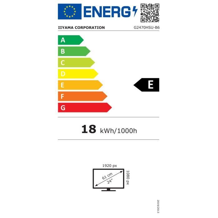 Schermo PC - IIYAMA - G2470HSU-B6 - 24 IPS FHD 1920 x 1080 - 0,2 ms - 180 Hz - HDMI DP - Nero