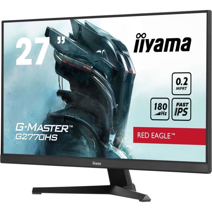 Monitor PC - IIYAMA - G2770HS-B1 - 27 FHD - IPS - 180Hz - 0,2ms - HDMI/DP - Altoparlanti - VESA 100x100 - Nero