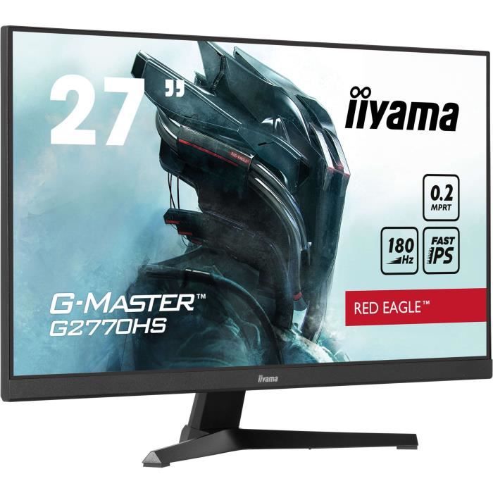 Monitor PC - IIYAMA - G2770HS-B1 - 27 FHD - IPS - 180Hz - 0,2ms - HDMI/DP - Altoparlanti - VESA 100x100 - Nero