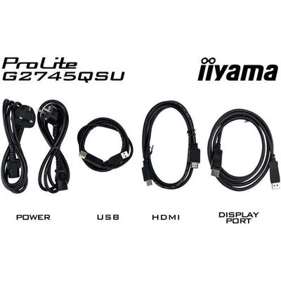 Monitor PC - IIYAMA - G2745QSU-B2 - 27 QHD - IPS - 100Hz - 1ms - HUB HDMI/DP/USB - Altoparlanti - Nero