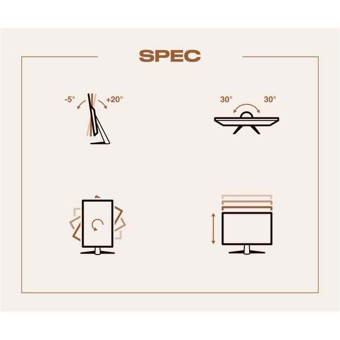 Schermo PC - JAPANNEXT - 23.8 FHD - IPS - 60Hz - Supporto ergonomico